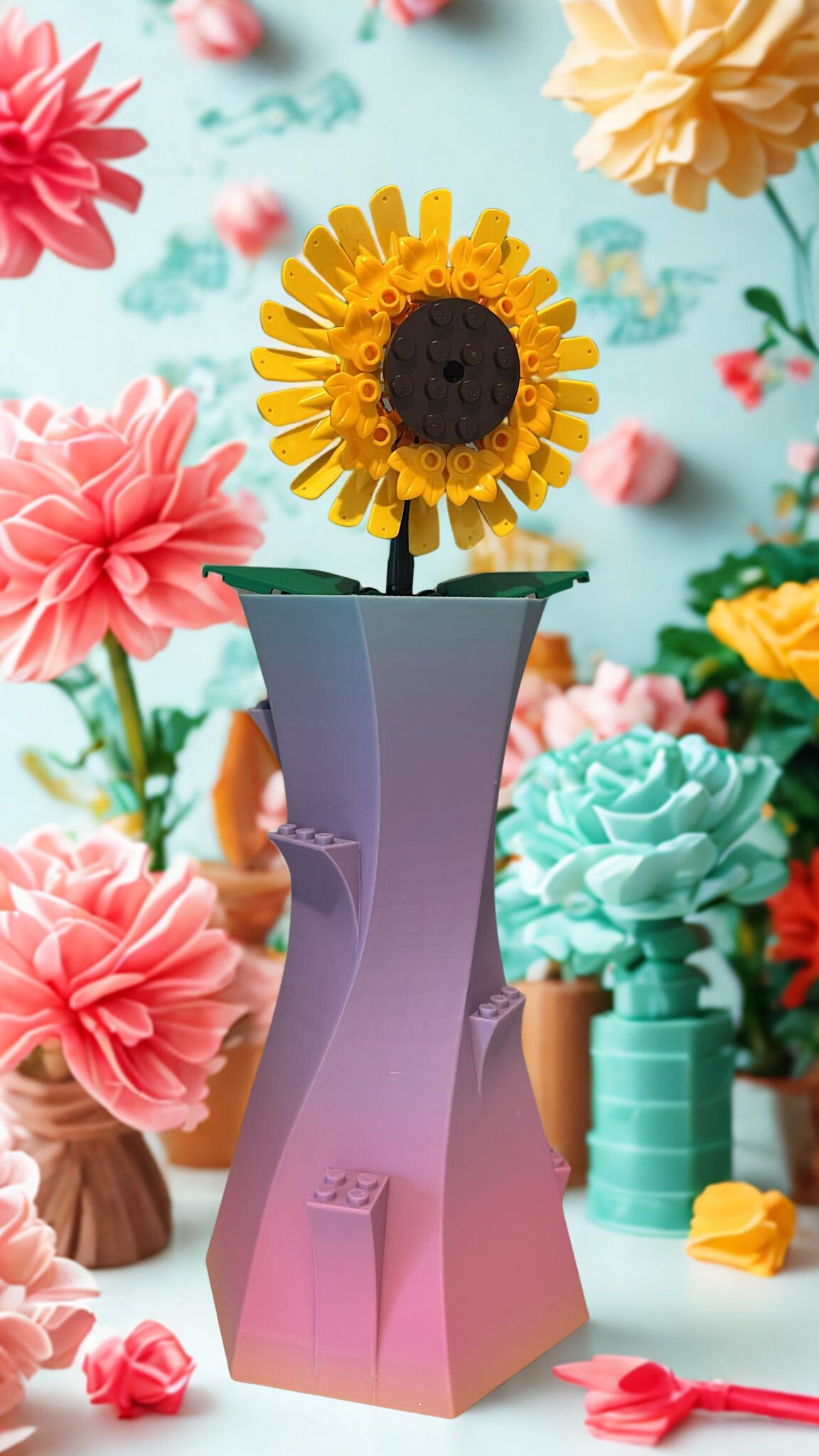 Curved Brick Design Vase