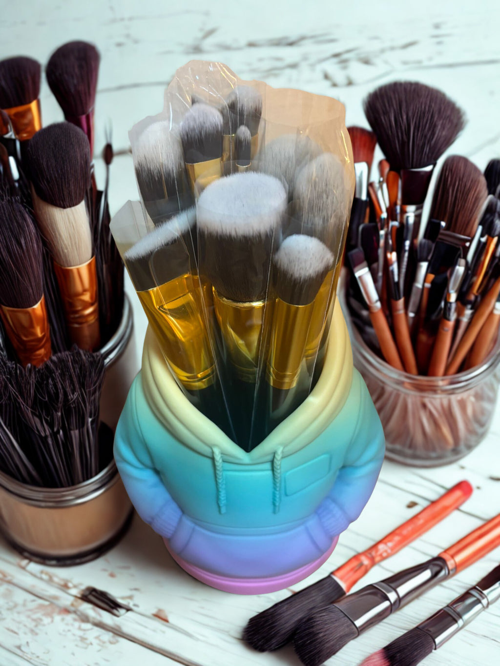 Pastel Rainbow Hoodie Desktop Tidy